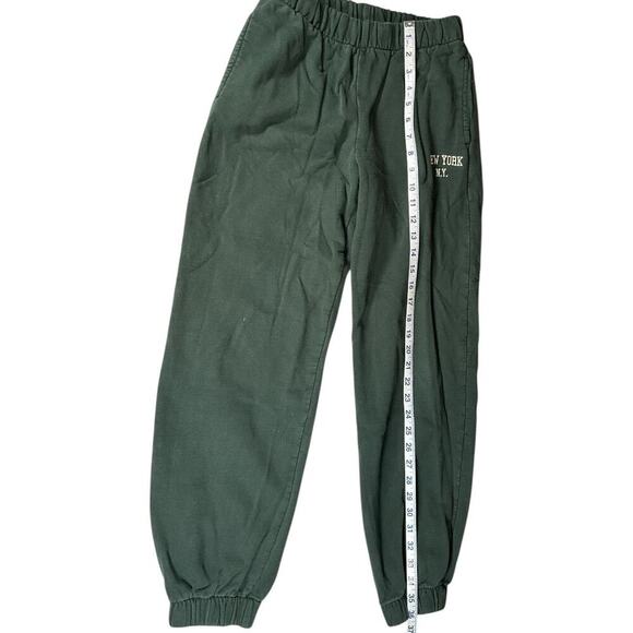 John Galt Army Green Sweat Pants Used Pockets Size Small New York N.Y. Cuffed - Picture 7 of 7